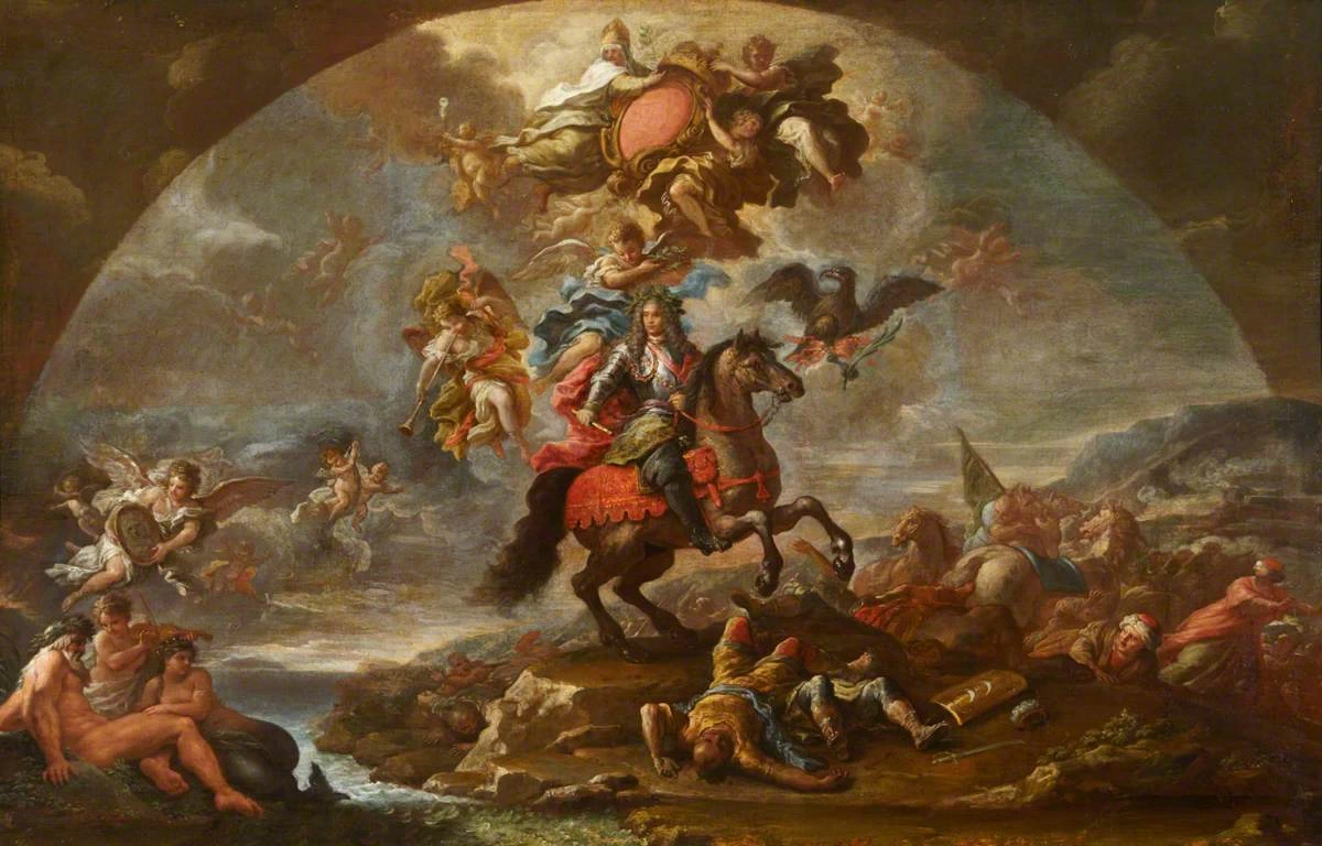 Una glorificazione della vittoria del principe Eugenio di Savoia sui turchi in Ungheria e a Zenta e Belgrado nel 1697 - National Trust